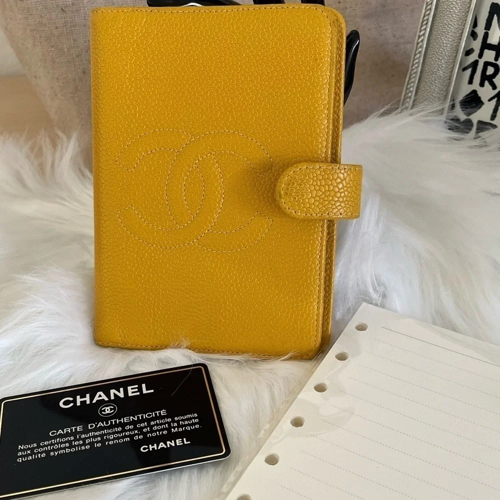 Chanel Caviar Agenda PM with Chanel COA Hologram Certification Code EUC